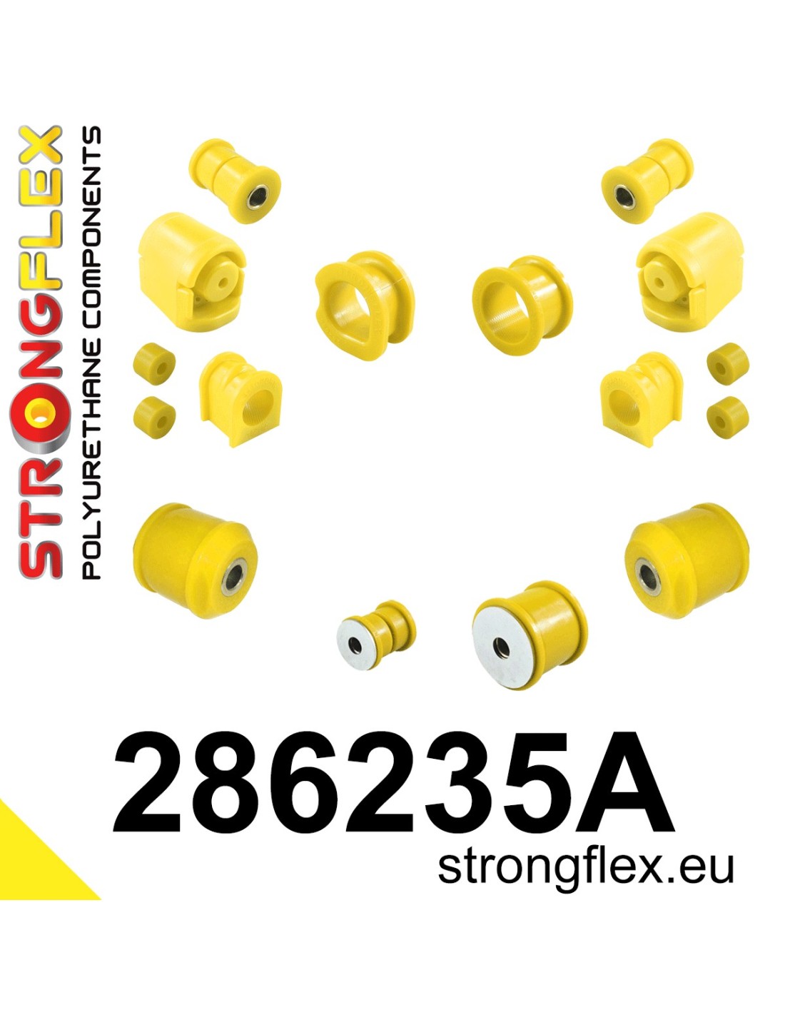 Strongflex Nissan Almera Complete ophangrubberset SPORT – 286235A 1 Strongflex Nissan Almera Complete ophangrubberset SPORT – 286235A