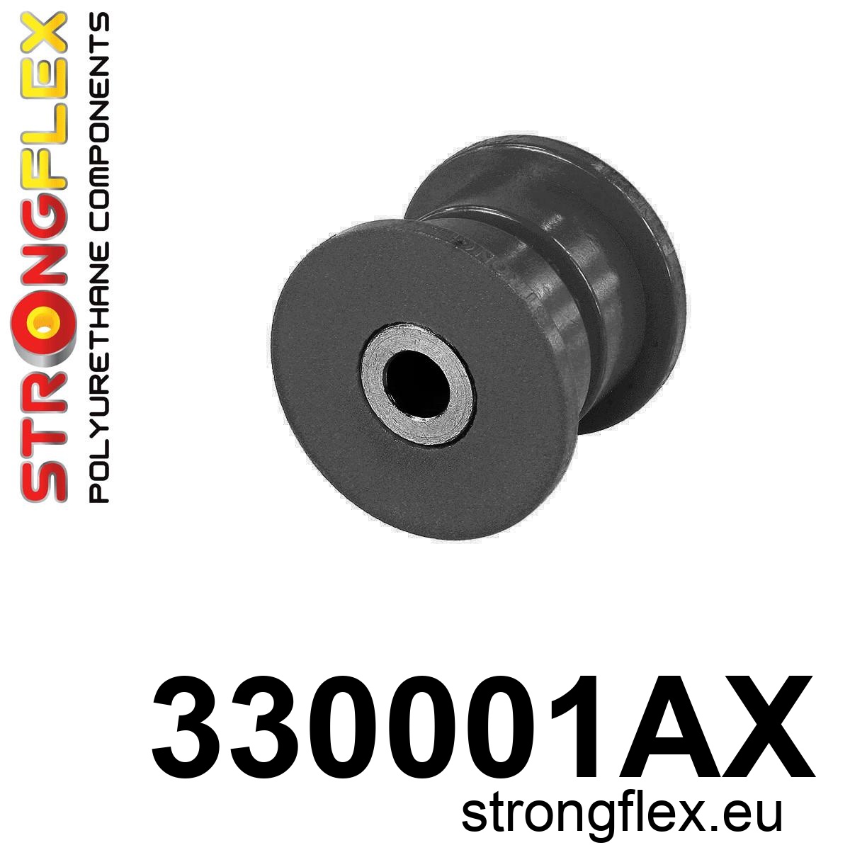 Strongflex Jeep Cherokee Vooras rubberset ZWART – 336002BX 1 Strongflex Jeep Cherokee Voorste panhardstang rubber SPORT ZWART – 330001AX