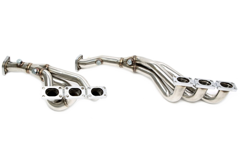 BMW E46 / E39 / Z4 E85 M54 6-Cilinder - TA Technix RVS 3 Set van twee glanzende roestvrijstalen 3-in-1 uitlaatspruitstukken met montageflenzen, verkrijgbaar bij race4driftparts