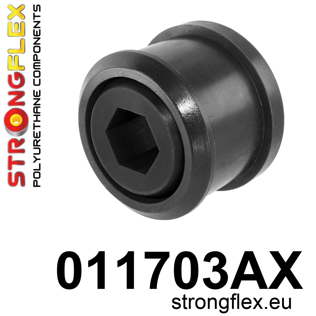 Strongflex Alfa Romeo Vooras onderste draagarm achterste rubber 46mm SPORT – 011703AX ZWART 1 Strongflex Alfa Romeo Vooras onderste draagarm achterste rubber 46mm SPORT – 011703AX ZWART