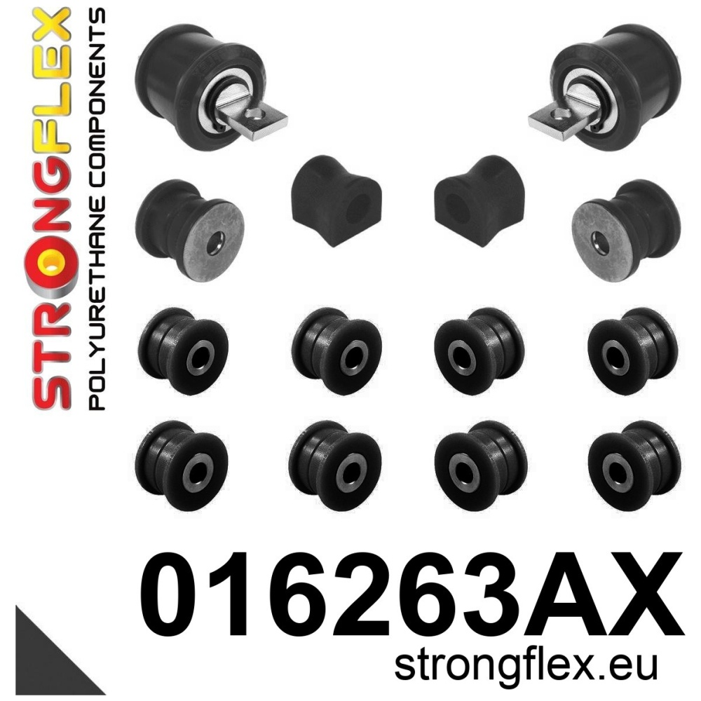 Strongflex Alfa Romeo Fahrwerksbuchsensatz hinten SPORT – 016263AX SCHWARZ