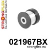 Strongflex Audi Achteras onderste draagarm - achterste rubber – 021967BX ZWART