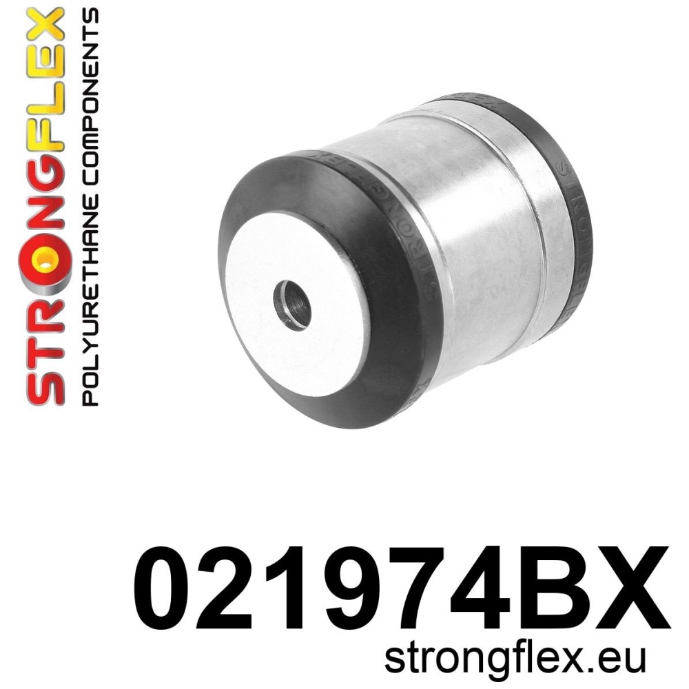 Strongflex Audi Vooras onderste draagarm achterste rubber 65mm – 021974BX ZWART