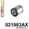 Strongflex Audi Achteras bovenste draagarm rubber SPORT – 021983AX ZWART