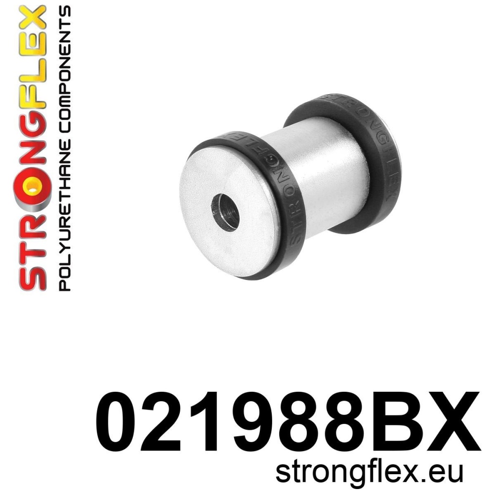 Strongflex Audi Achteras onderste draagarm – voorste rubber – 021988BX ZWART