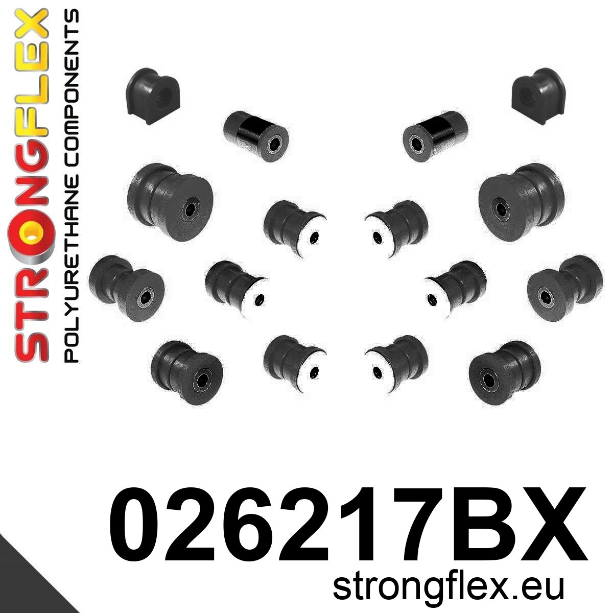 Strongflex Audi Achterste ophangrubberset – 026217BX ZWART 1 Strongflex Audi Achterste ophangrubberset – 026217BX ZWART