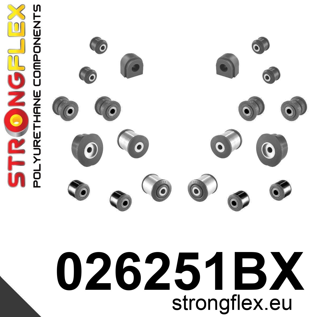 Strongflex Audi Achterste ophangrubberset – 026251BX ZWART 1 Strongflex Audi Achterste ophangrubberset – 026251BX ZWART
