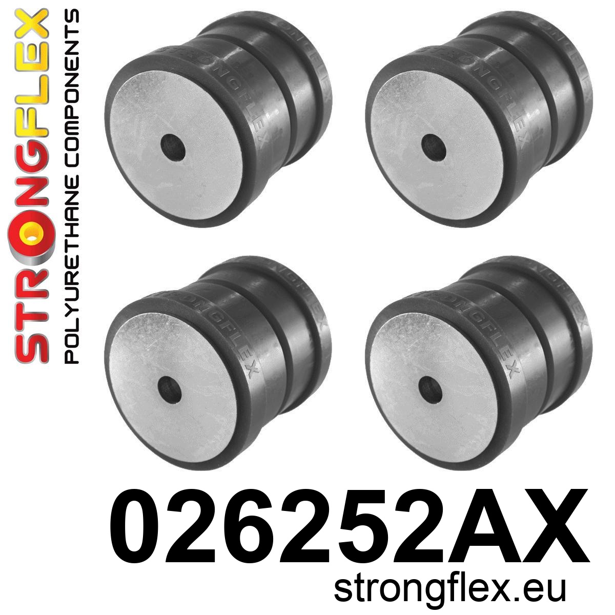 Strongflex Porsche Achterste subframe rubberset SPORT – 026252AX ZWART 2 Strongflex Porsche Achterste subframe rubberset SPORT – 026252AX ZWART – Image 2