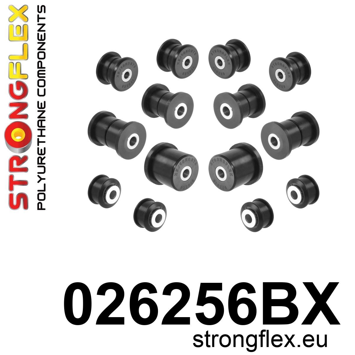 Strongflex Audi Voorste ophangrubberset – 026256BX ZWART 1 Strongflex Audi Voorste ophangrubberset – 026256BX ZWART