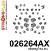 Strongflex Audi Complete polyurethaan ophangrubberset SPORT – 026264AX ZWART