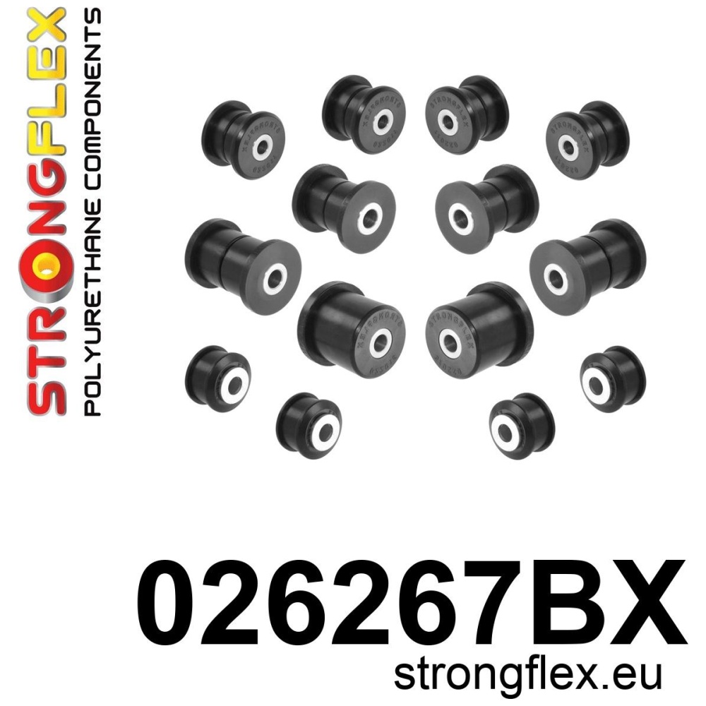 Strongflex Porsche Voorste ophangrubberset – 026267BX ZWART