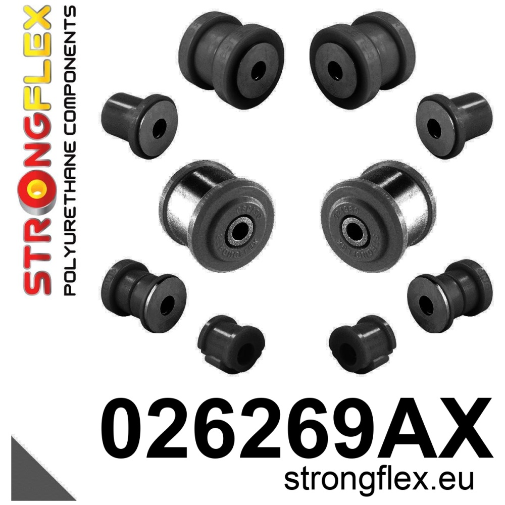 Strongflex Audi Achterste ophangrubberset SPORT – 026269AX ZWART