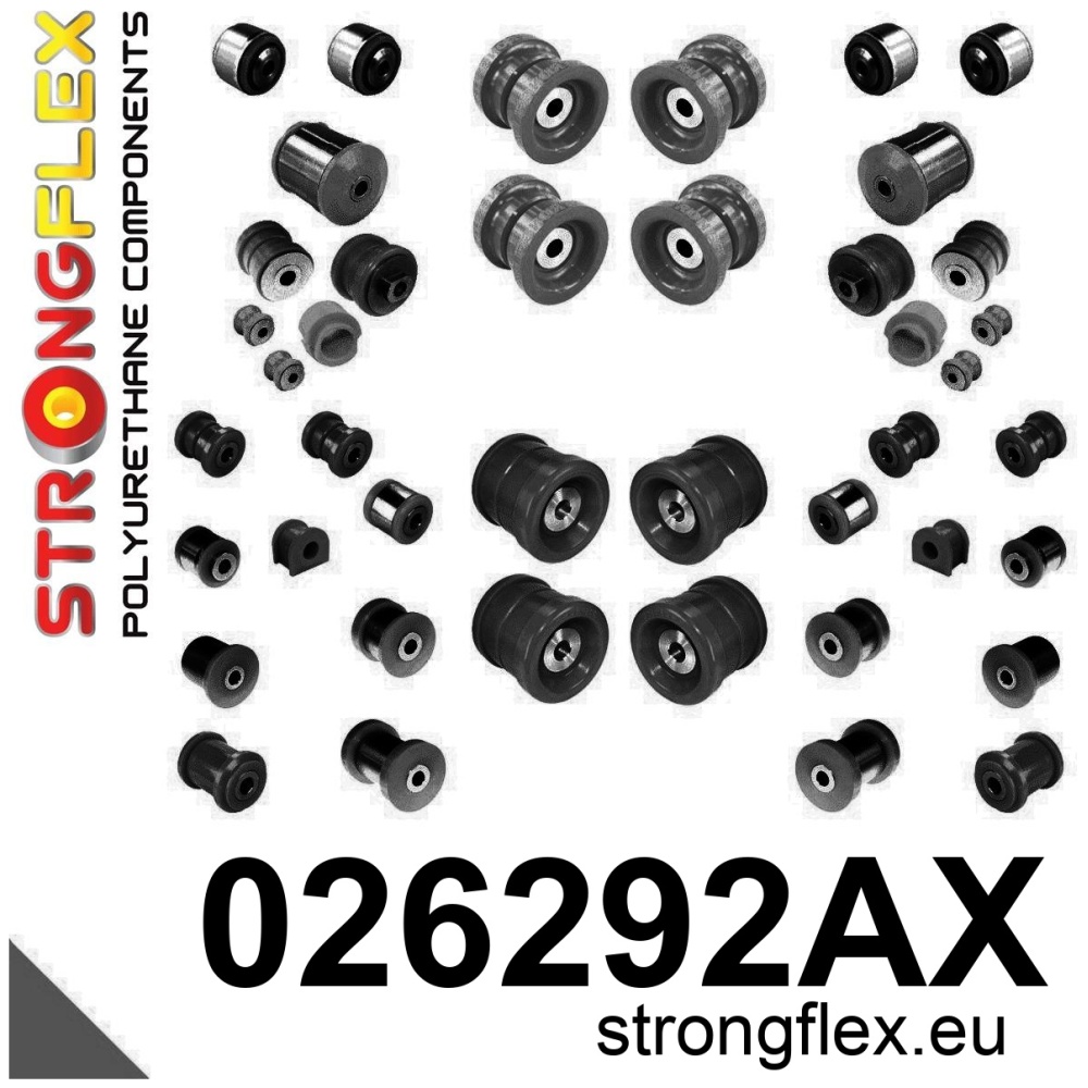 Strongflex Audi Complete polyurethane suspension bush kit SPORT – 026292AX BLACK