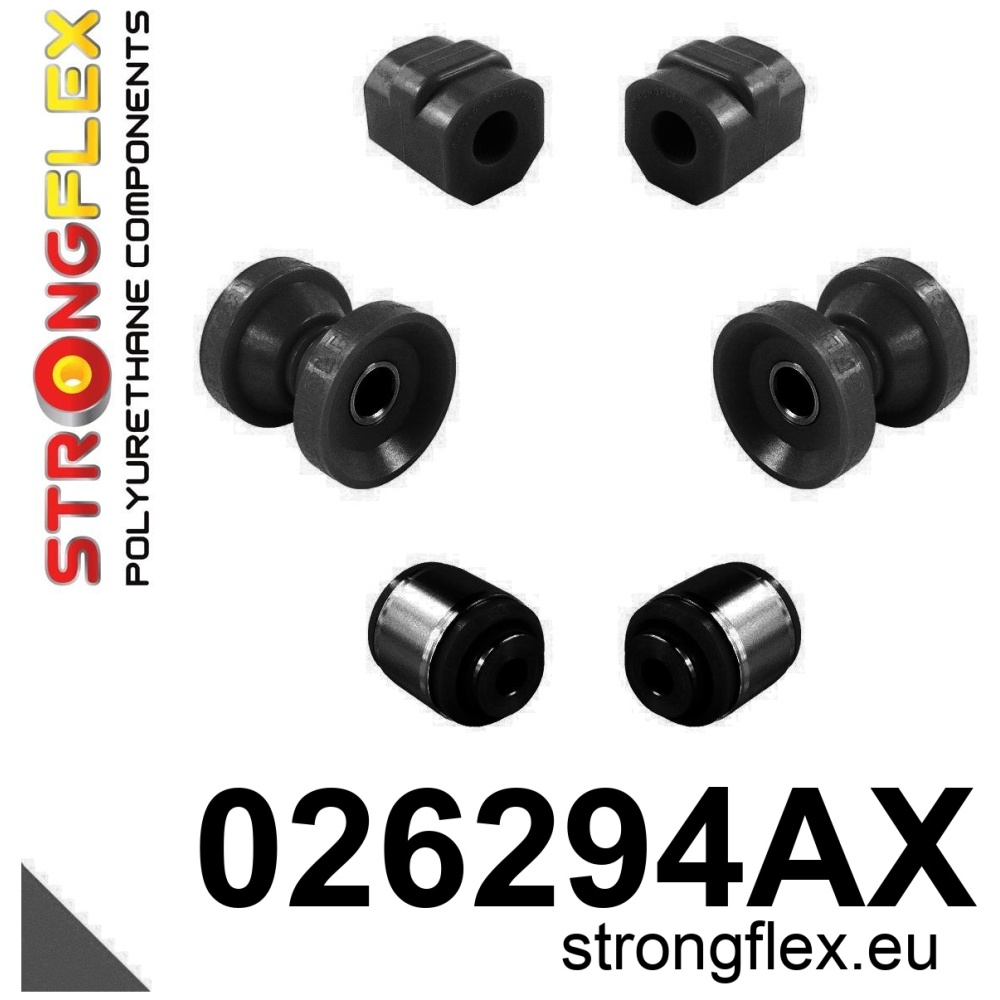 Strongflex Audi Voorste ophangrubberset SPORT – 026294AX ZWART