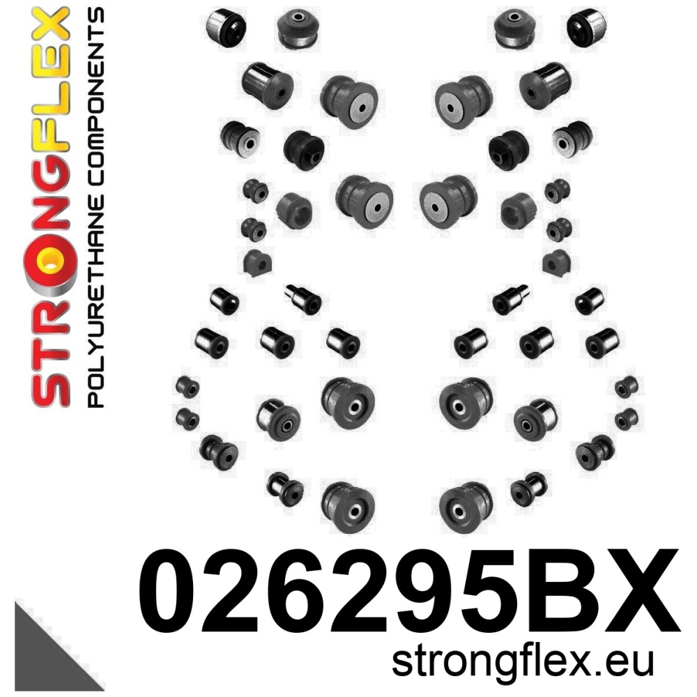 Strongflex Audi Complete polyurethaan ophangrubberset – 026295BX ZWART