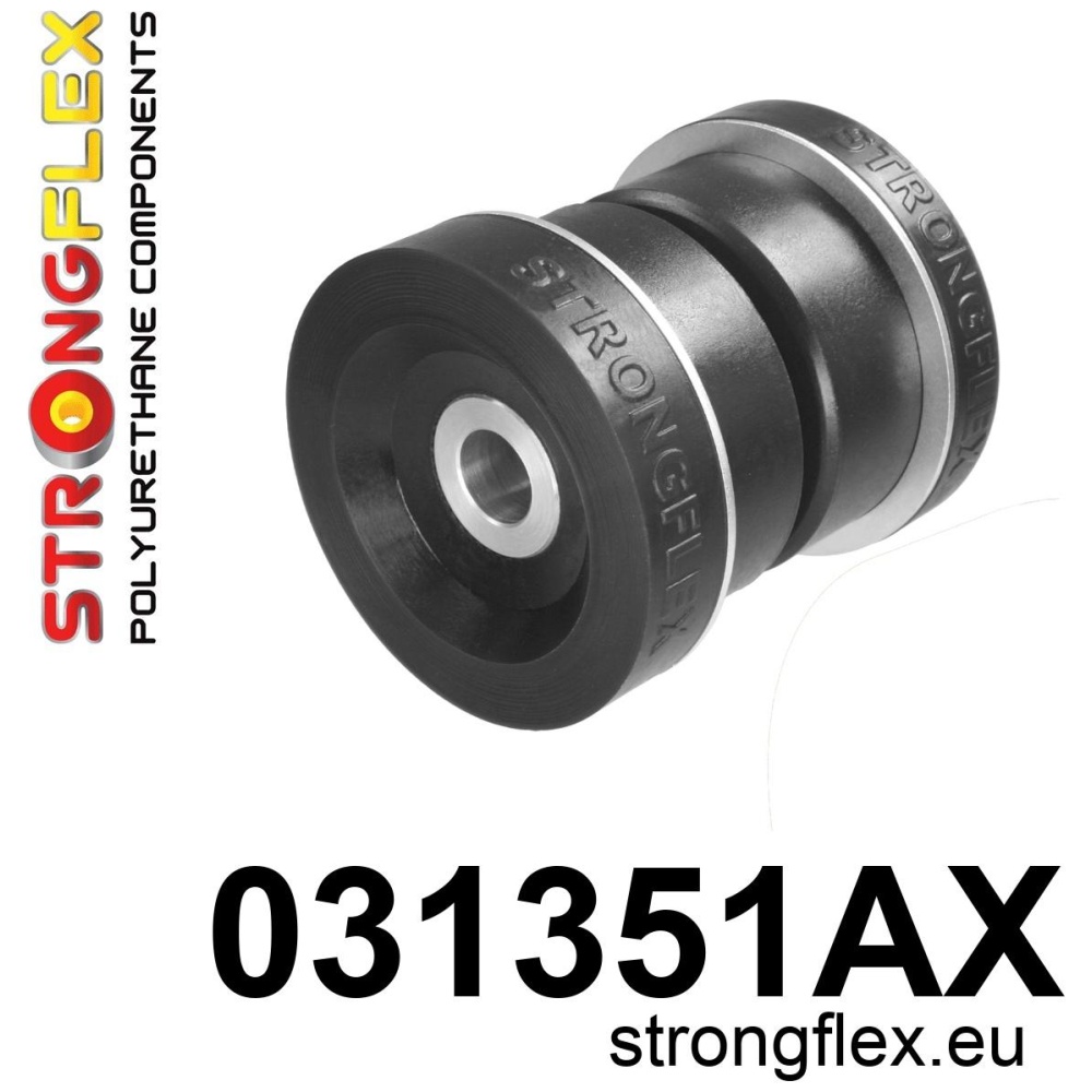 BMW E36 Strongflex 031351AX: Pu rubber Achterste subframe - Achterste Rubber ZWART