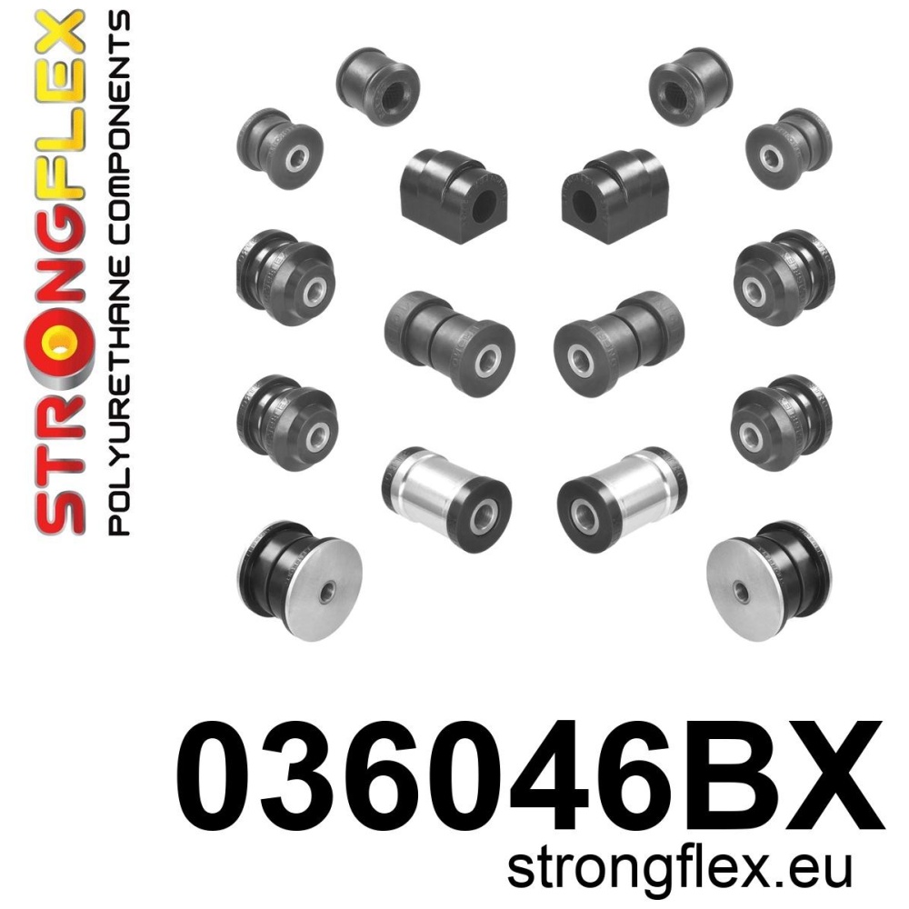 Strongflex Bmw Achterste ophangrubberset – 036046BX ZWART
