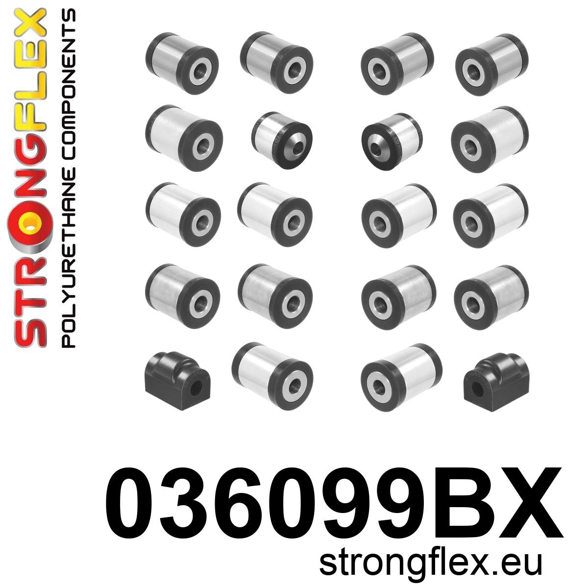 Strongflex Toyota Achterste ophangrubberset – 036099BX ZWART 1 Strongflex Toyota Achterste ophangrubberset – 036099BX ZWART