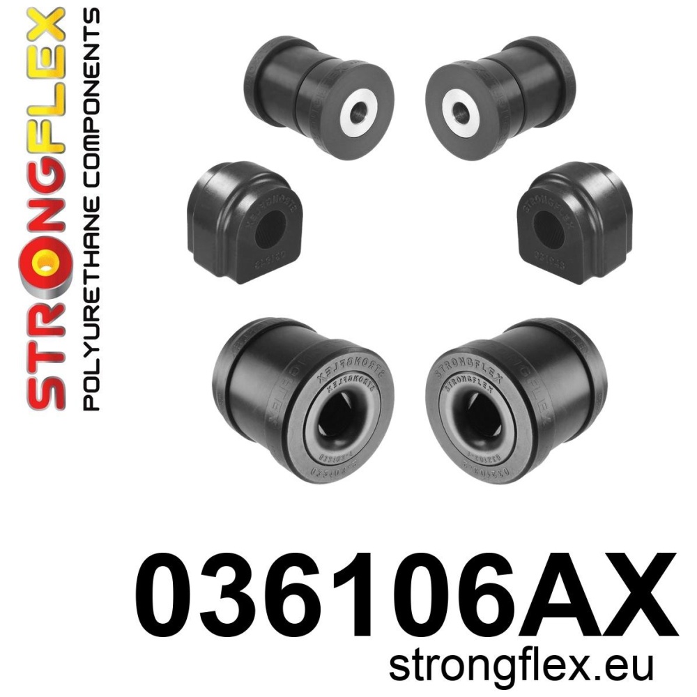 Strongflex Mini Voorste ophangrubberset SPORT – 036106AX ZWART