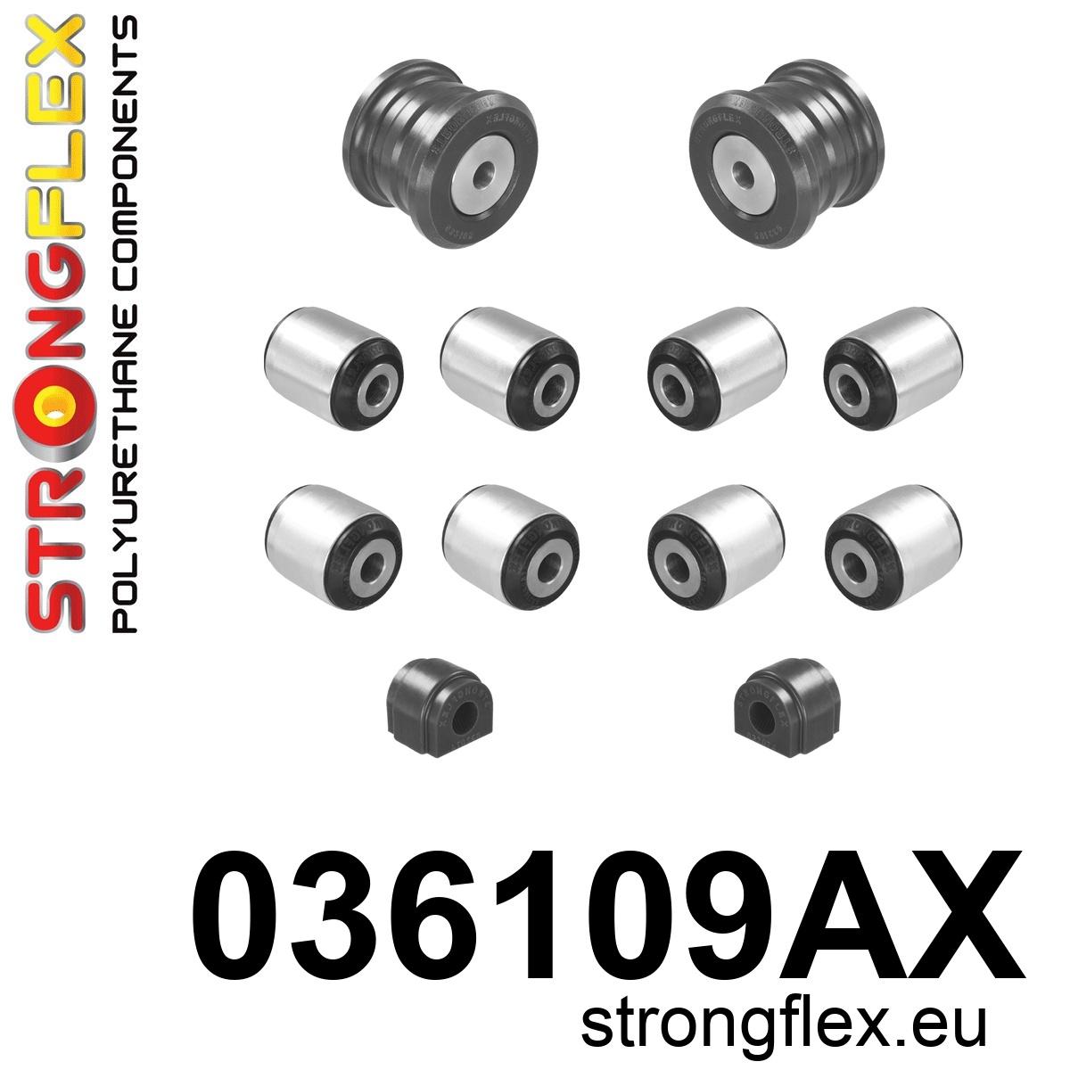 Strongflex Mini Achterste ophangrubberset SPORT – 036109AX ZWART 1 Strongflex Mini Achterste ophangrubberset SPORT – 036109AX ZWART