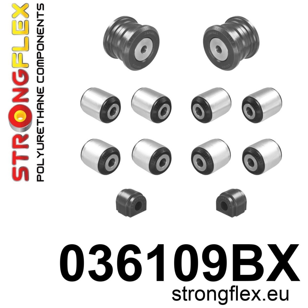 Strongflex Mini Achterste ophangrubberset – 036109BX ZWART