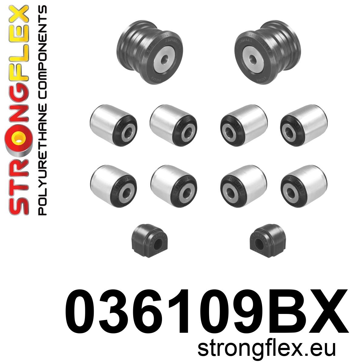 Strongflex Mini Achterste ophangrubberset – 036109BX ZWART 1 Strongflex Mini Achterste ophangrubberset – 036109BX ZWART