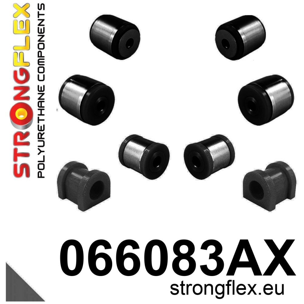 Strongflex Fiat Achterste ophangrubberset SPORT – 066083AX ZWART