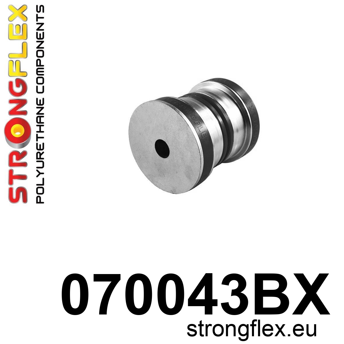 Strongflex Ford Achterste subframe – achterste rubber – 070043BX ZWART 1 Strongflex Ford Achterste subframe – achterste rubber – 070043BX ZWART