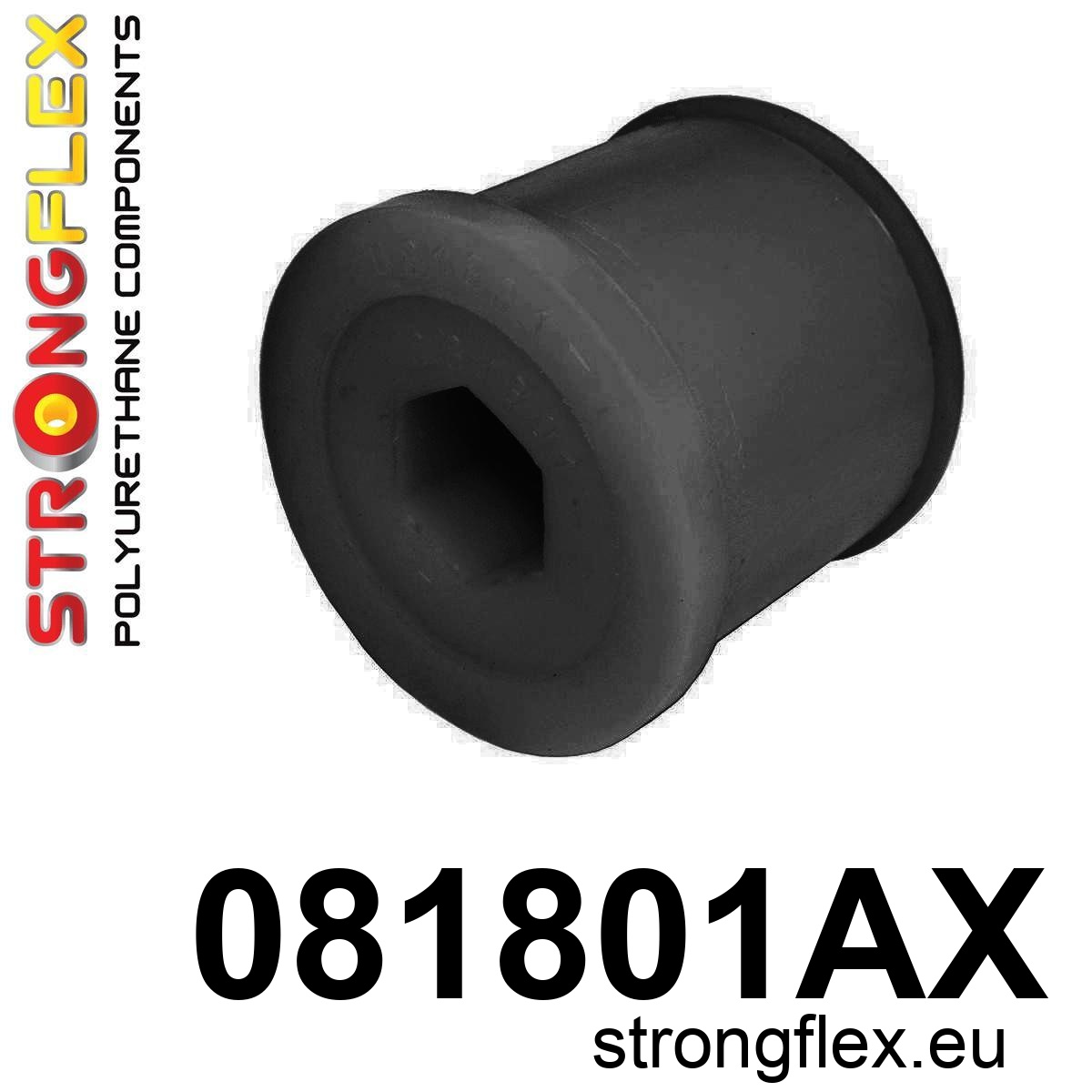 Strongflex Honda Vooras onderste draagarm achterste rubber SPORT – 081801AX ZWART 1 Strongflex Honda Vooras onderste draagarm achterste rubber SPORT – 081801AX ZWART