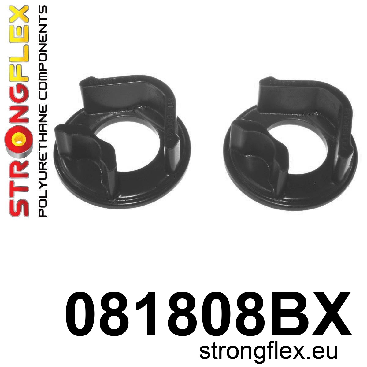 Strongflex Honda Engine mount insert – upper – 081808BX ZWART 1 Strongflex Honda Engine mount insert – upper – 081808BX ZWART