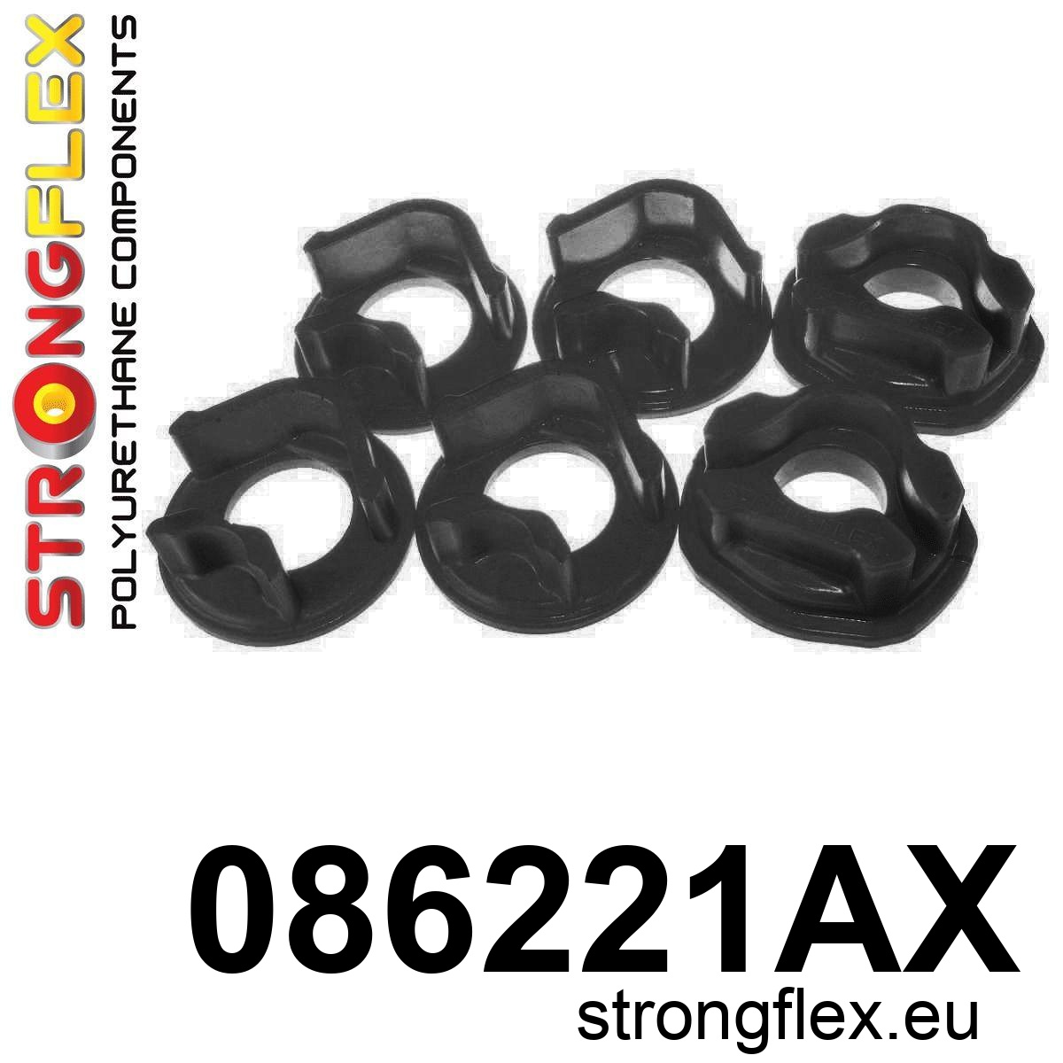 Strongflex Honda Engine inserts mount kit SPORT – 086221AX ZWART 2 Strongflex Honda Engine inserts mount kit SPORT – 086221AX ZWART - Afbeelding 2