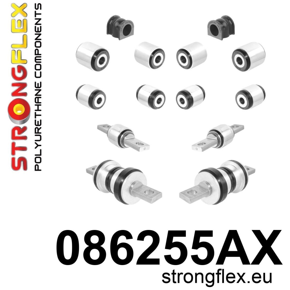 Strongflex Honda Achterste ophangrubberset SPORT – 086255AX ZWART