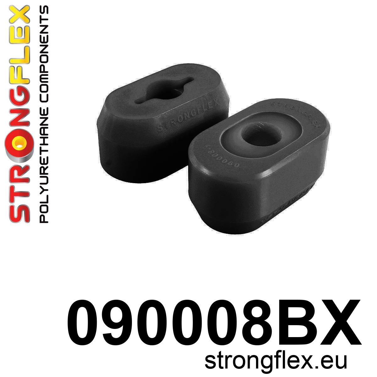 Strongflex Hyundai Gearbox mount dog bone – 090008BX ZWART 1 Strongflex Hyundai Gearbox mount dog bone – 090008BX ZWART
