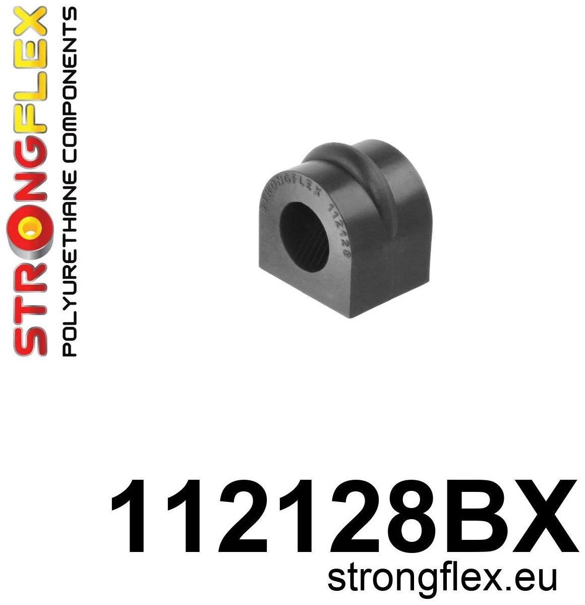 Strongflex Mercedes Achterste stabilisator rubber – 112128BX ZWART 1 Strongflex Mercedes Achterste stabilisator rubber – 112128BX ZWART