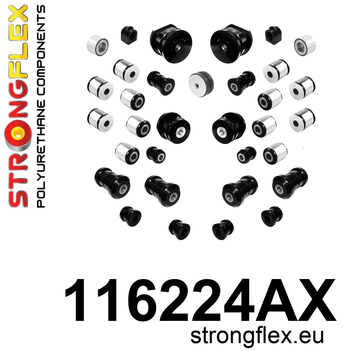 Strongflex Mercedes Complete ophangrubberset SPORT – 116224AX ZWART 1 Strongflex Mercedes Complete ophangrubberset SPORT – 116224AX ZWART