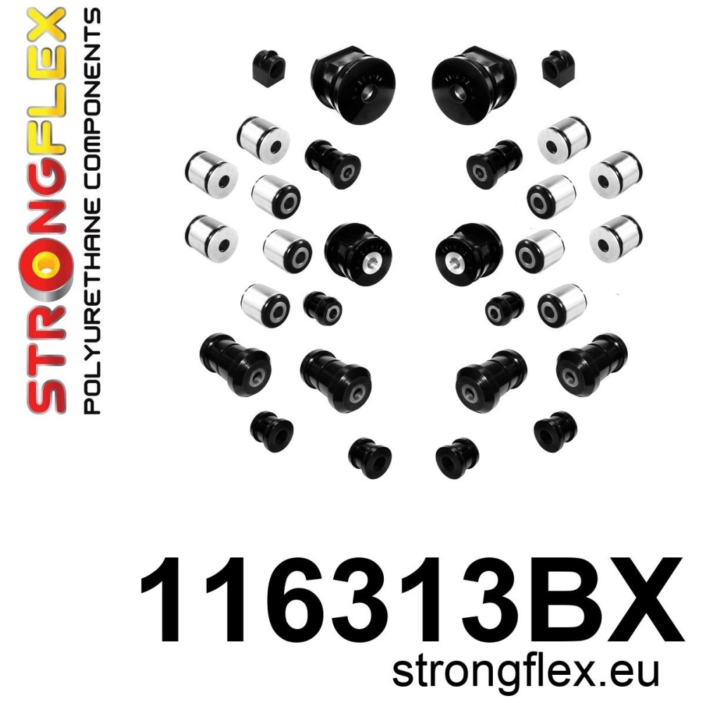 Strongflex Mercedes Complete ophangrubberset – 116313BX ZWART