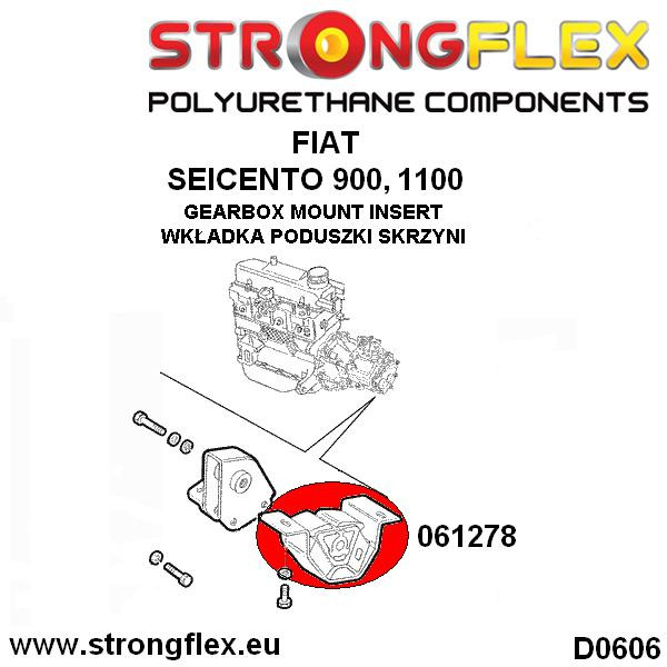 Strongflex Fiat Seicento Inzet transmissieophanging SPORT – 061278A 5 Strongflex Fiat Seicento Inzet transmissieophanging SPORT – 061278A - Afbeelding 5