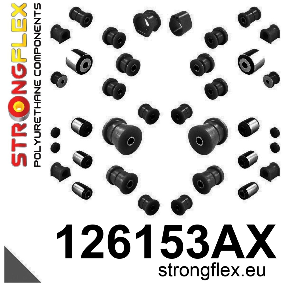 Strongflex Dodge Kit complet de silentblocs de suspension en polyuréthane SPORT – 126153AX NOIR