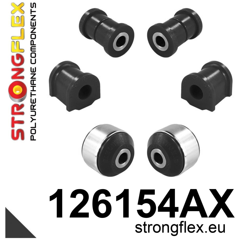 Strongflex Mitsubishi Voorste ophangrubberset SPORT – 126154AX ZWART