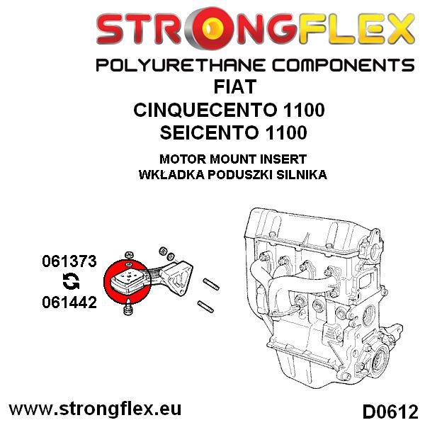 Strongflex Fiat Cinquecento / Seicento Inzet Motor bevestiging (Steuerzijde) SPORT – 061442A 5 Strongflex Fiat Cinquecento / Seicento Inzet Motor bevestiging (Steuerzijde) SPORT – 061442A - Image 5