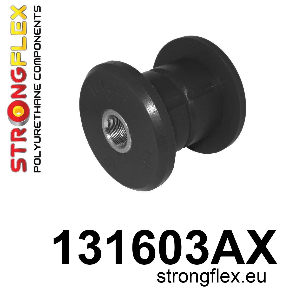 Strongflex Opel Vauxhall Voorste subframe achterste bevestiging rubber SPORT – 131603AX ZWART 1 Strongflex Opel Vauxhall Voorste subframe achterste bevestiging rubber SPORT – 131603AX ZWART
