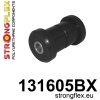 Strongflex Opel Vauxhall Achterste centre prop steun en achterste spoorstang to axle rubberes – 131605BX ZWART