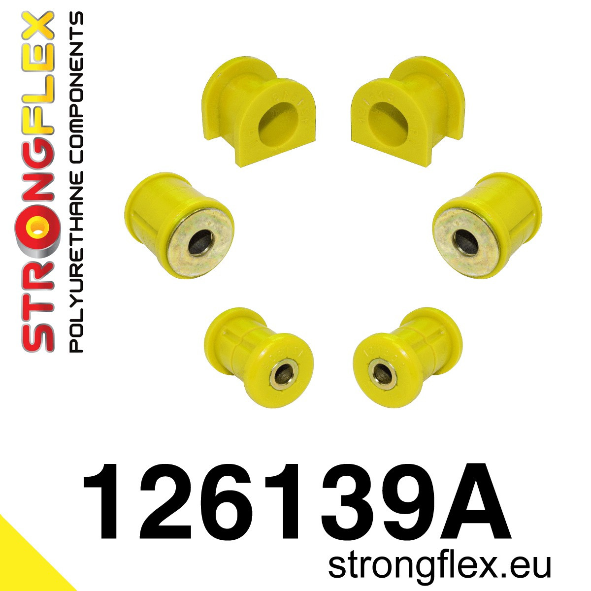 Strongflex Mitsubishi Voorste ophangrubberset SPORT – 126139A 1 Strongflex Mitsubishi Voorste ophangrubberset SPORT – 126139A