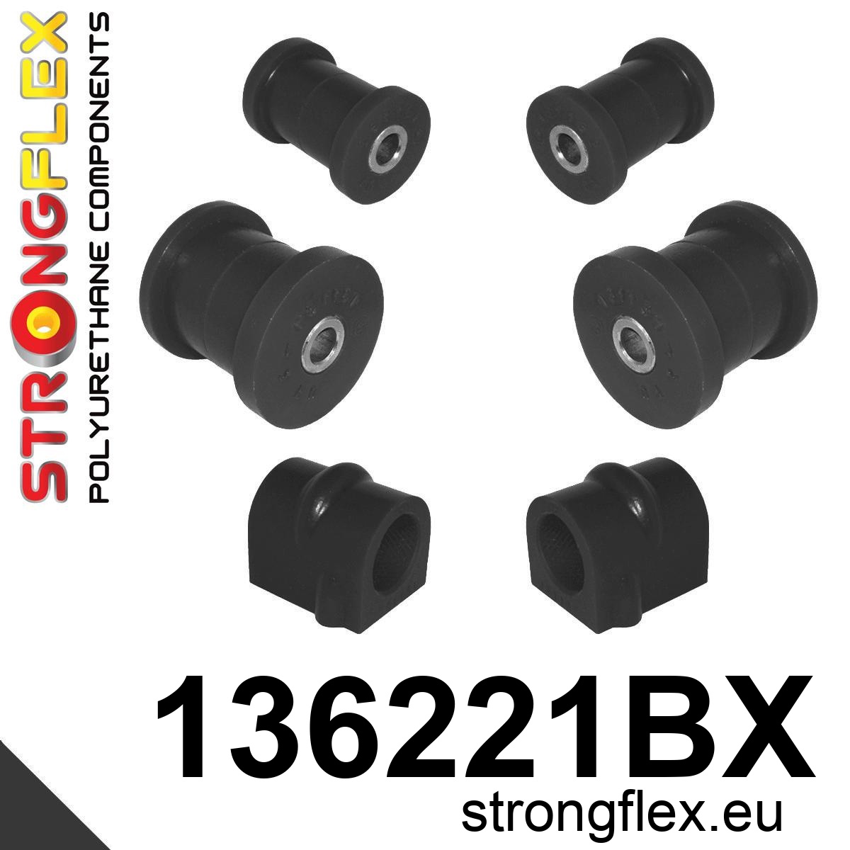 Strongflex Opel Vauxhall Voorste ophangrubberset – 136221BX ZWART 1 Strongflex Opel Vauxhall Voorste ophangrubberset – 136221BX ZWART