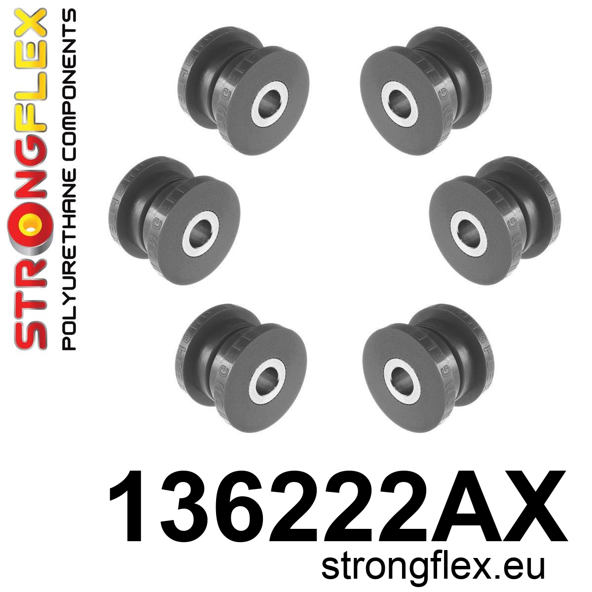 Strongflex Opel Vauxhall Voorste subframe rubberset SPORT – 136222AX ZWART 2 Strongflex Opel Vauxhall Voorste subframe rubberset SPORT – 136222AX ZWART – Bild 2
