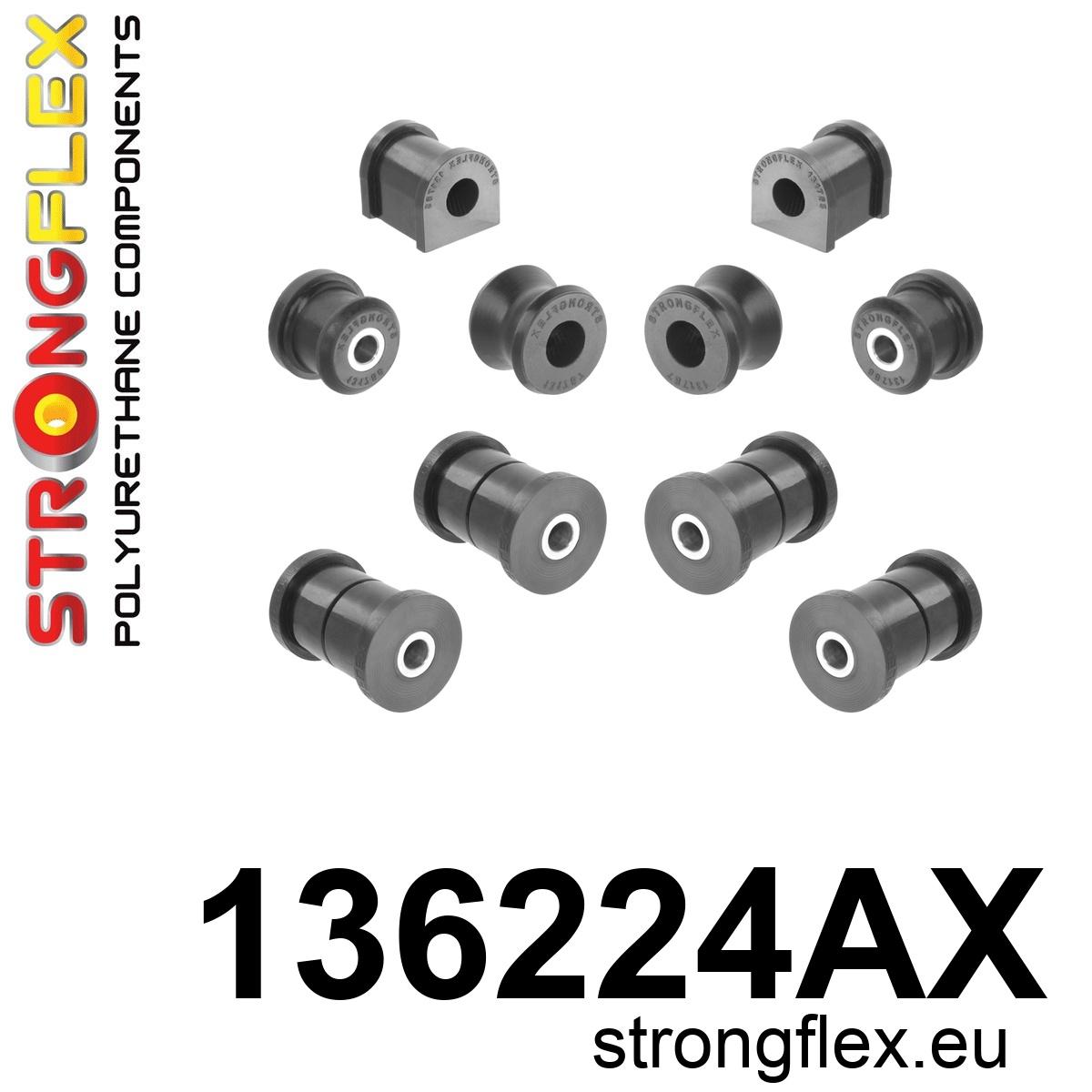 Strongflex Opel Vauxhall Achterste ophangrubberset SPORT – 136224AX ZWART 1 Strongflex Opel Vauxhall Achterste ophangrubberset SPORT – 136224AX ZWART