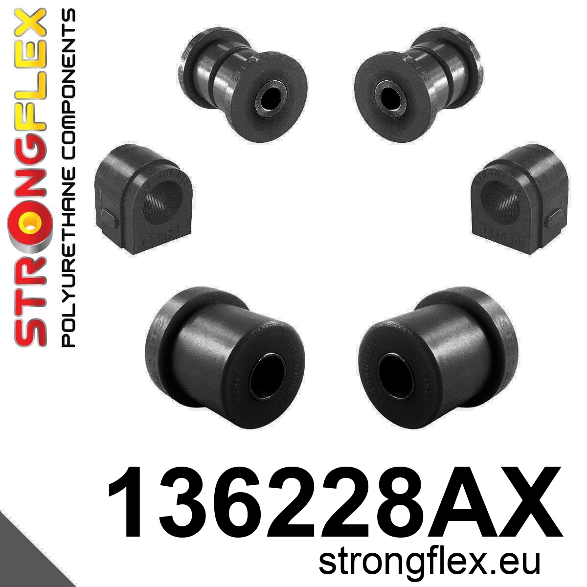 Strongflex Chevrolet Voorste ophangrubberset SPORT – 136228AX ZWART 1 Strongflex Chevrolet Voorste ophangrubberset SPORT – 136228AX ZWART