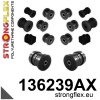 Strongflex Opel Vauxhall Complete polyurethaan ophangrubberset SPORT – 136239AX ZWART