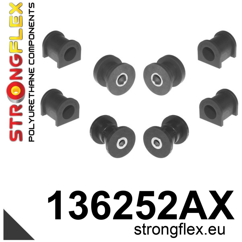 Strongflex Opel Vauxhall Voorste ophangrubberset SPORT – 136252AX ZWART