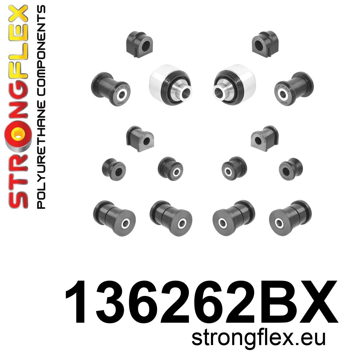Strongflex Opel Vauxhall Complete ophangrubberset – 136262BX ZWART 1 Strongflex Opel Vauxhall Complete ophangrubberset – 136262BX ZWART